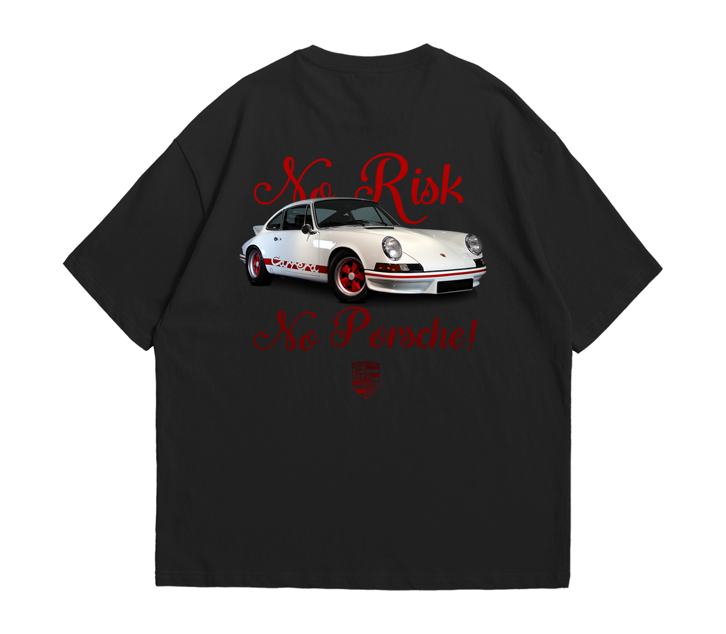 Camiseta Oversized No Risk No Porsche