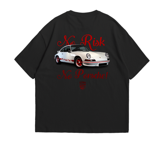 Camiseta Oversized No Risk No Porsche