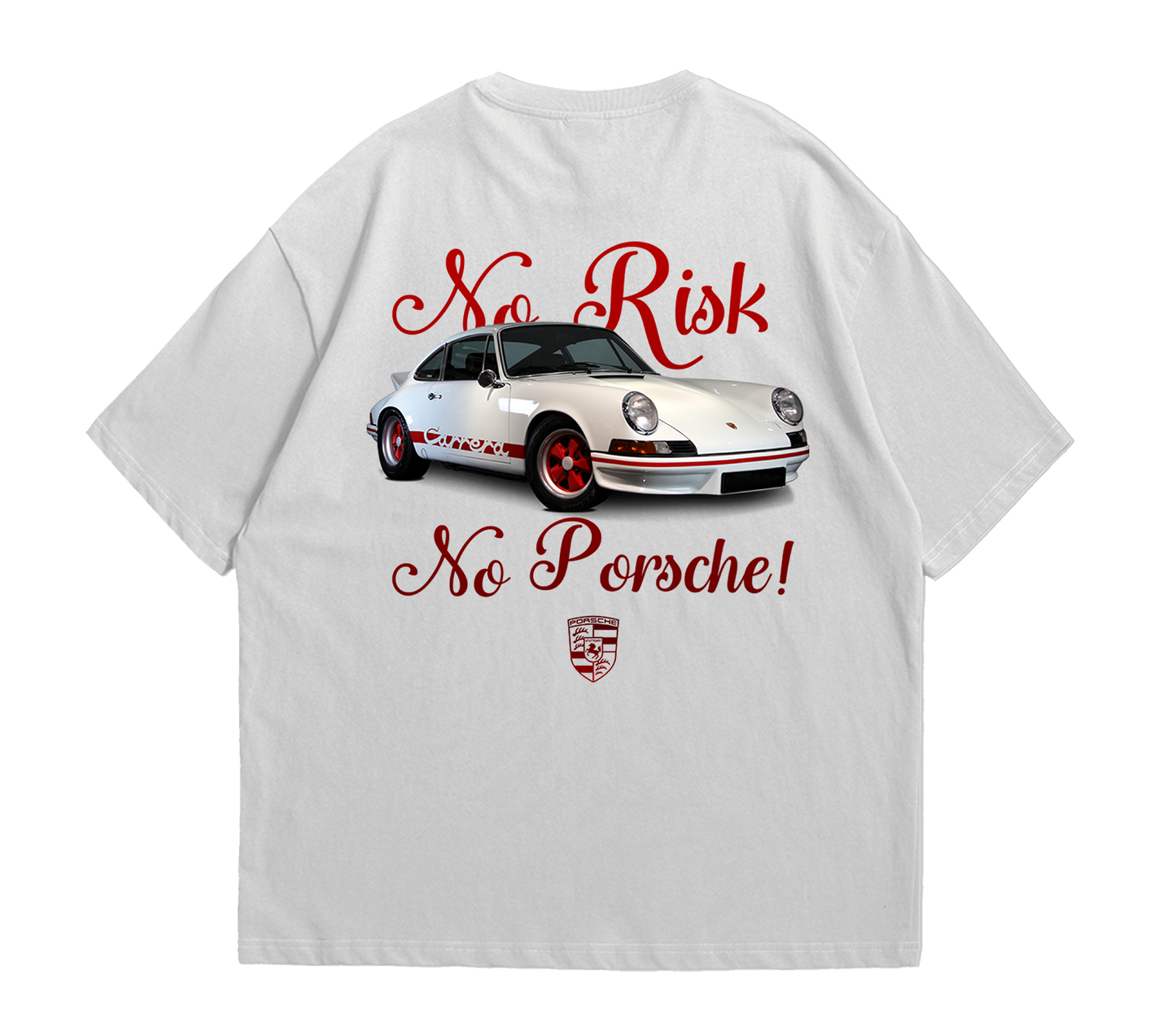 Camiseta Oversized No Risk No Porsche