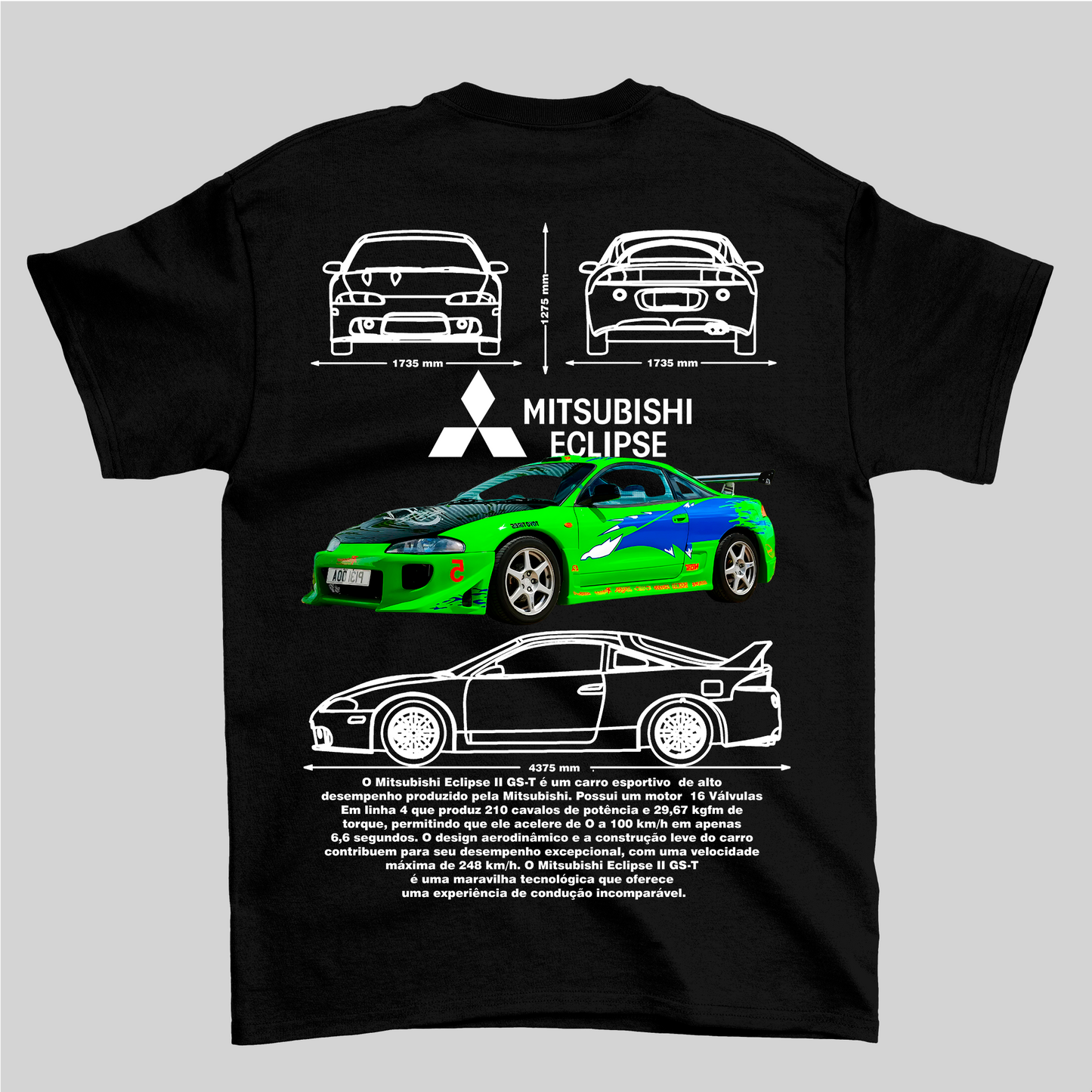 Camiseta Mitsubishi Eclipse do Brian