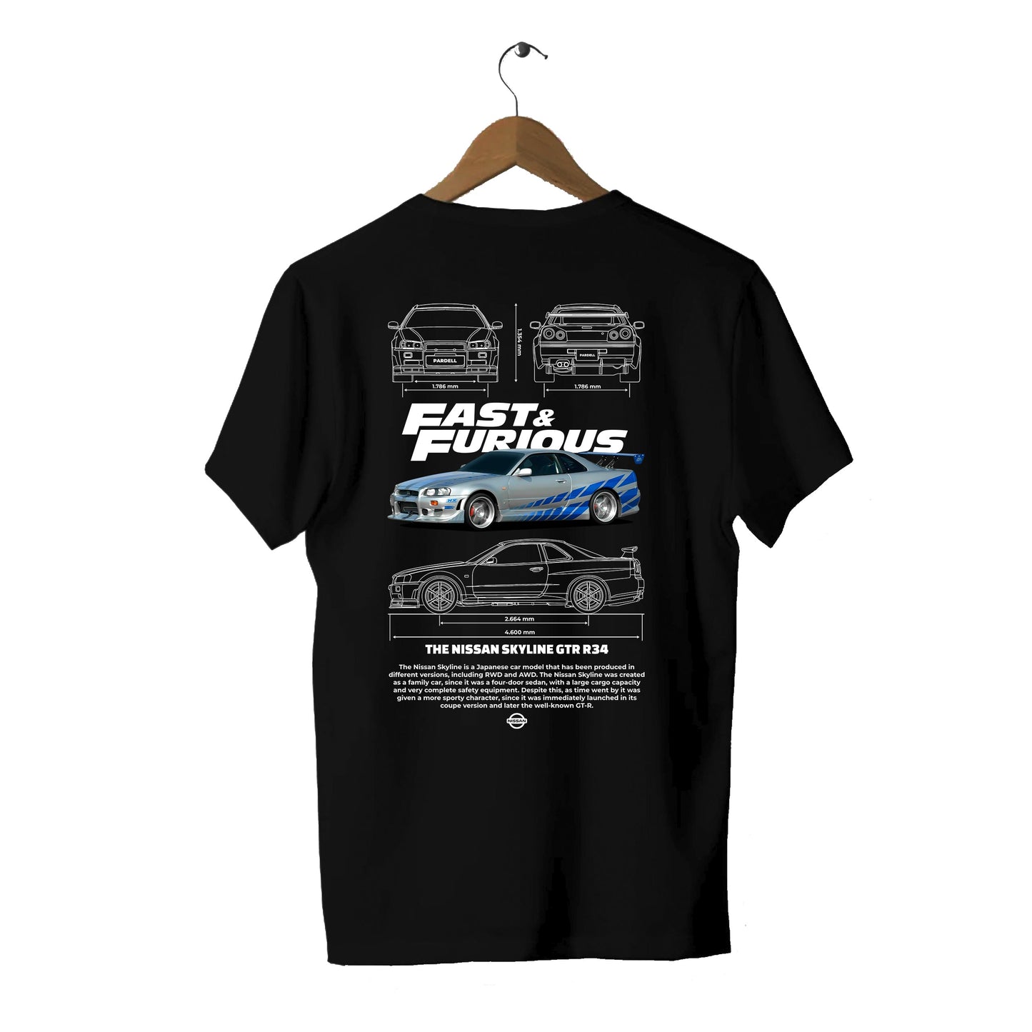 Camiseta Skyline Fast and Furious