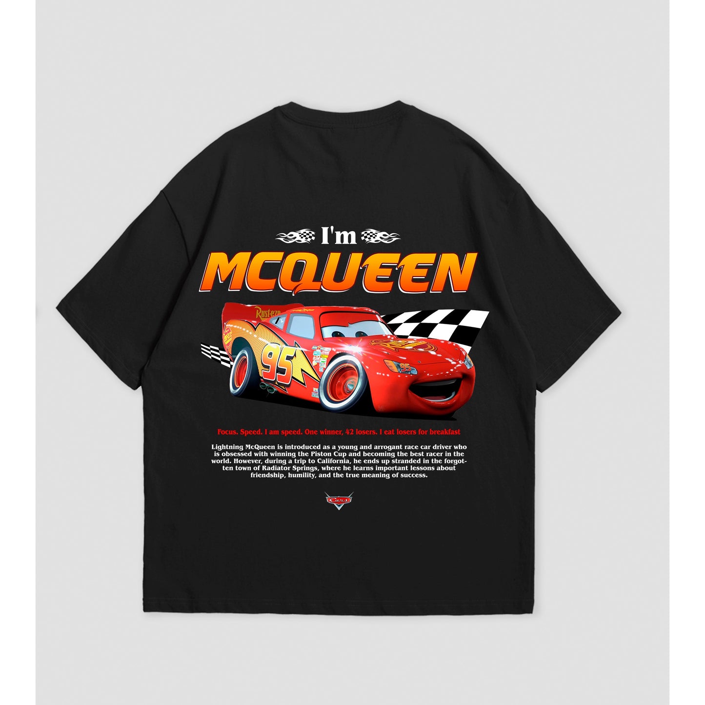 Camiseta Oversized I'm McQueen Cars