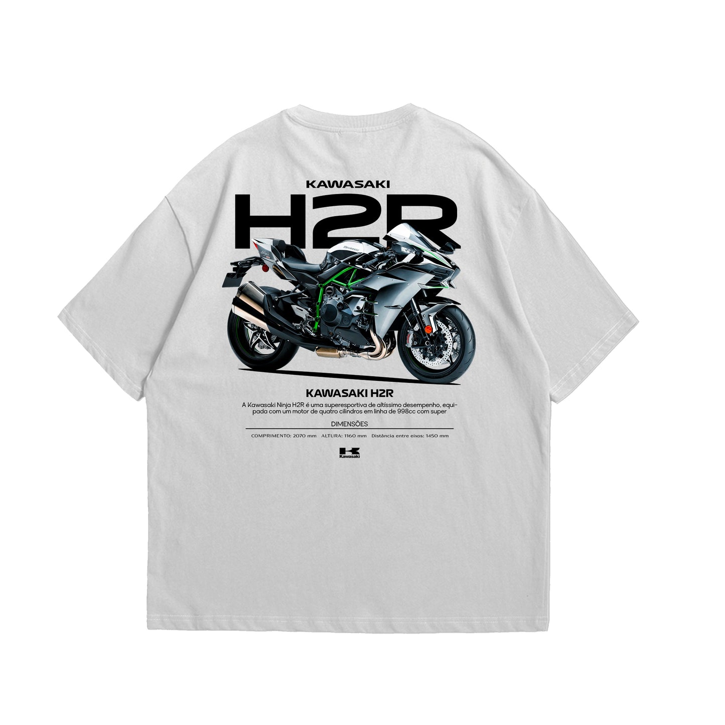 Camiseta Oversized Kawasaki H2R