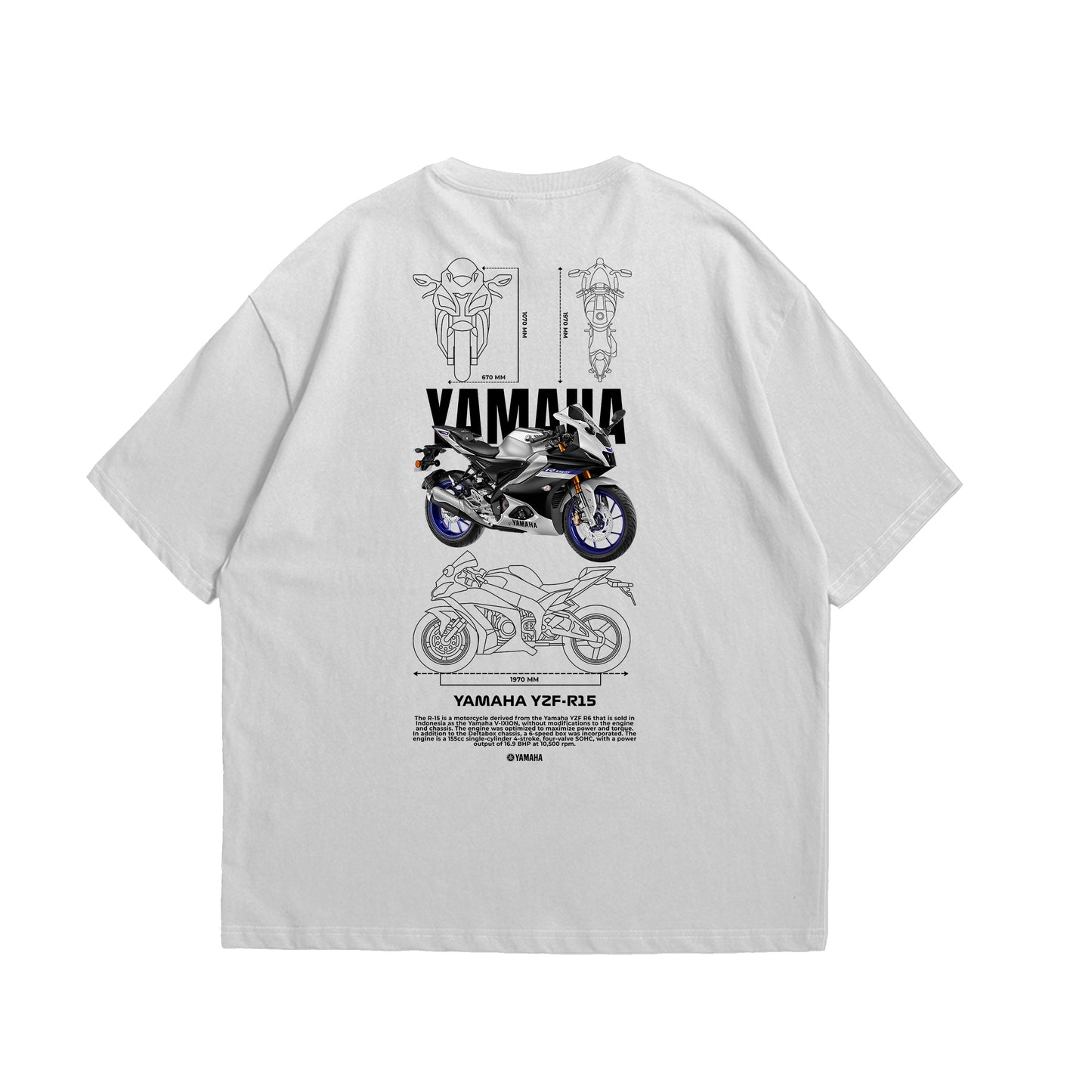 Camiseta Oversized Yamaha Y2F-R15