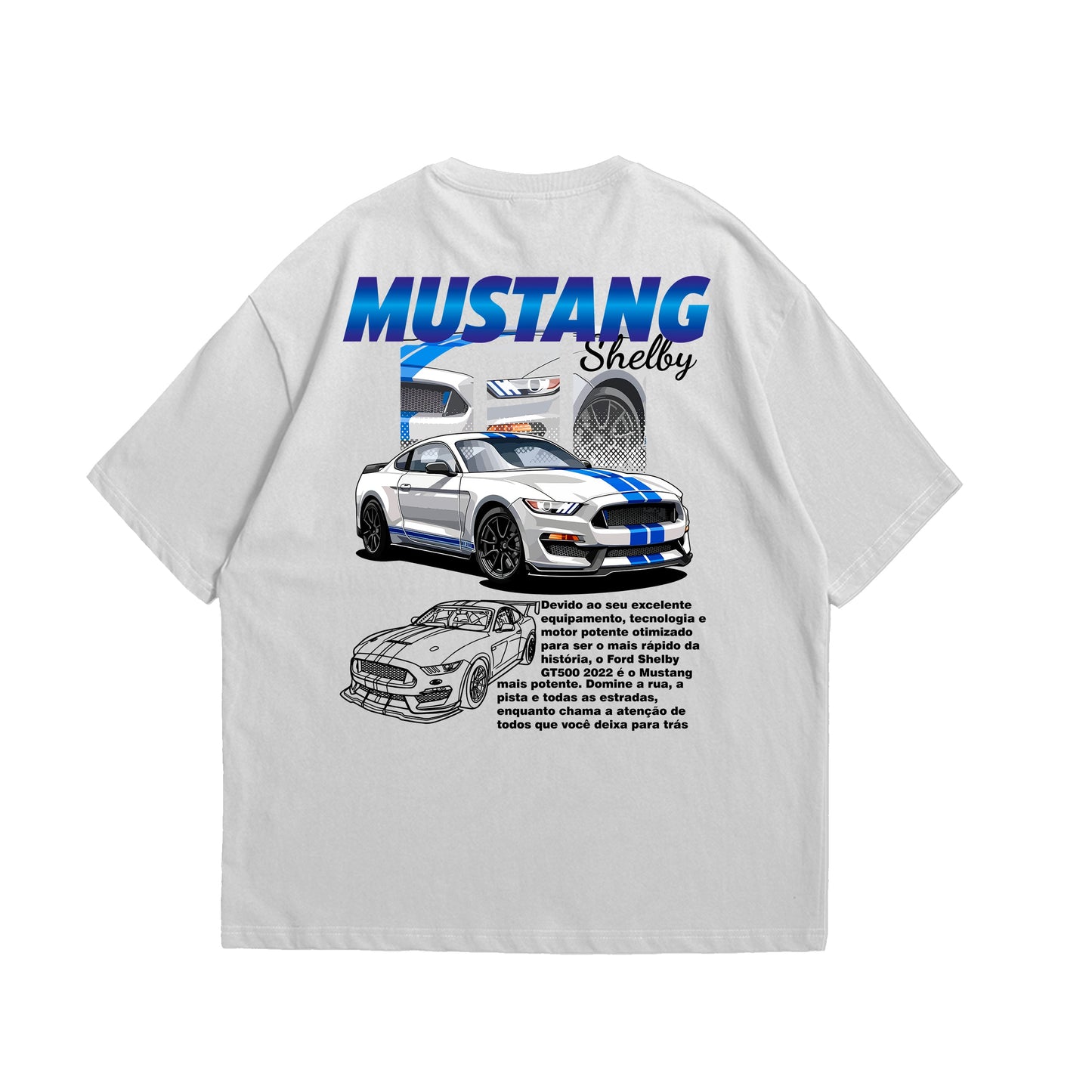 Camiseta Oversized Mustang Shelby