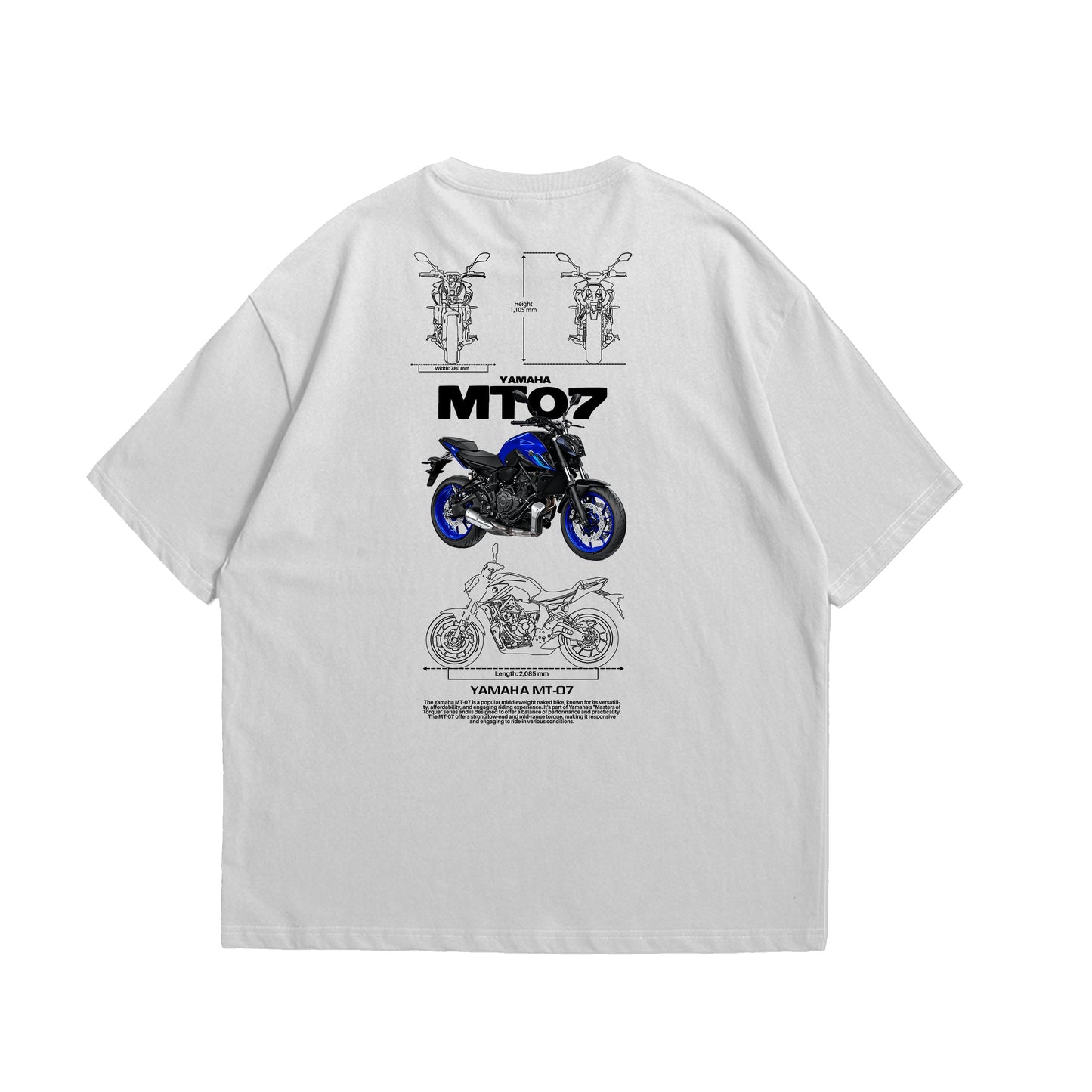 Camiseta Oversized Yamaha MT07