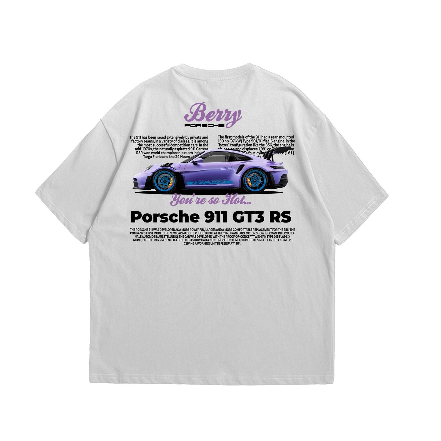 Camiseta Oversized Porsche Berry