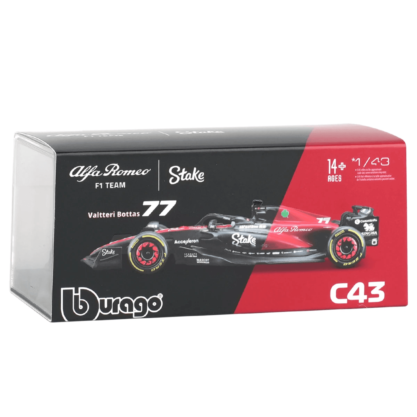 F1 Miniatura Alfa Romeo C43 #77 Valtteri Bottas 1:43