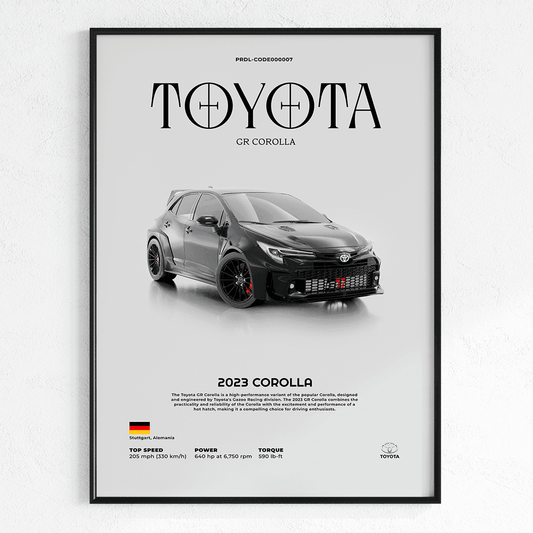 Quadro Decorativo Toyota GR Corolla