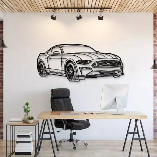 Quadro Decorativo Carro Mustang Diagonal