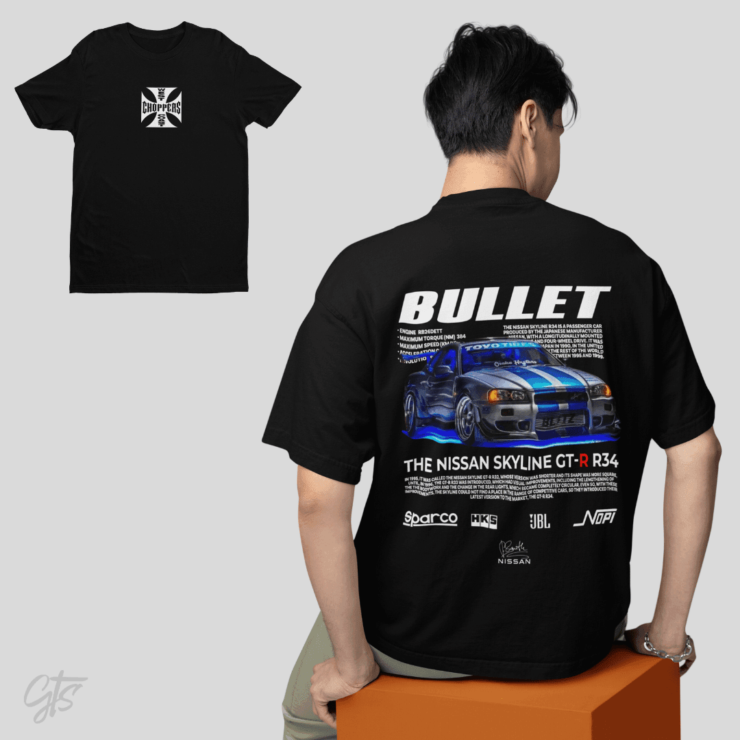 OVERSIZED - Camiseta Nissan GTR R34 - Bullet