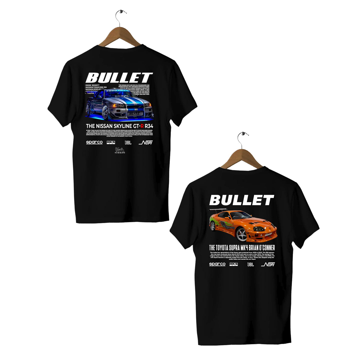 Camiseta Bullet Skyline e Bullet Supra