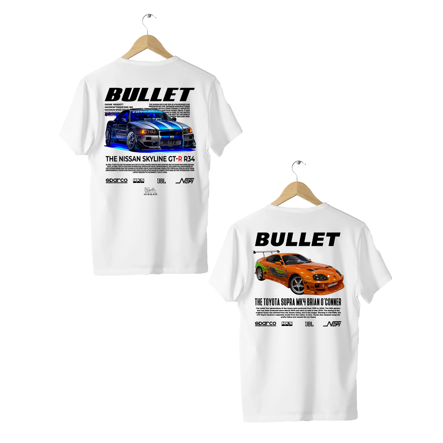 Camiseta Bullet Skyline e Bullet Supra