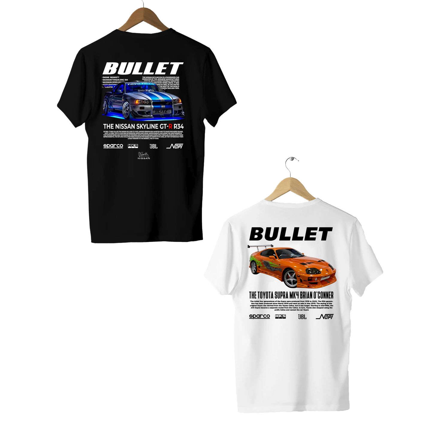 Camiseta Bullet Skyline e Bullet Supra