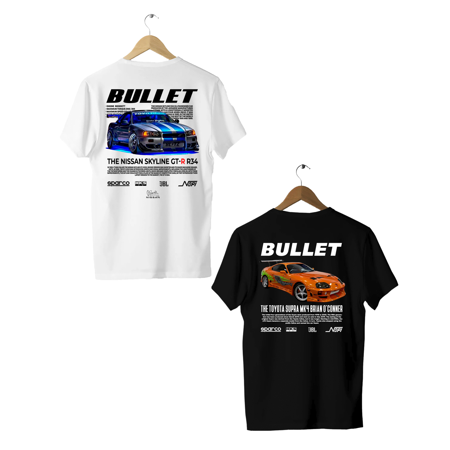 Camiseta Bullet Skyline e Bullet Supra