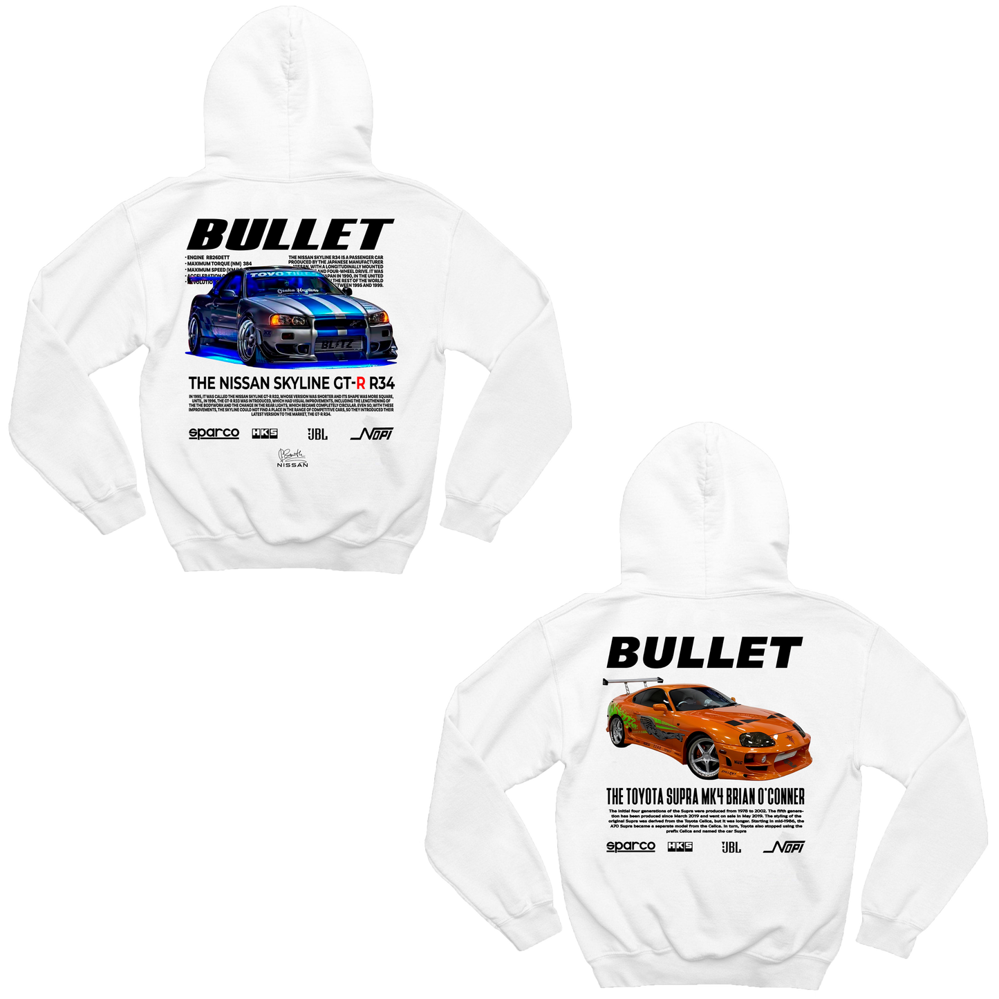 Moletom Bullet Skyline e Bullet Supra