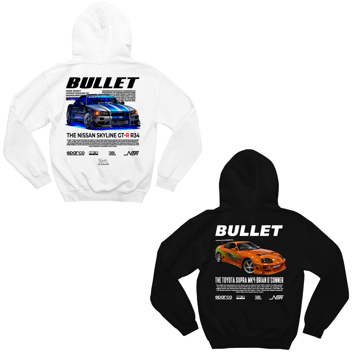 Moletom Bullet Skyline e Bullet Supra