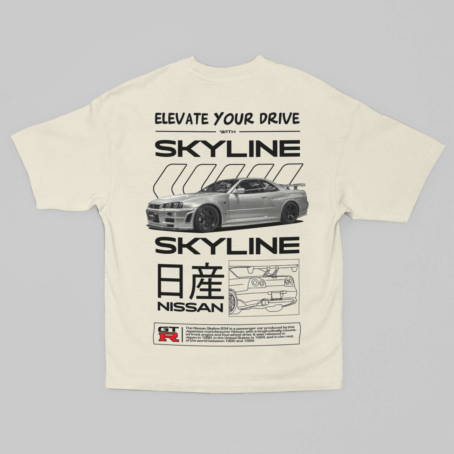 Camiseta Oversized Nissan Skyline - GTSO8