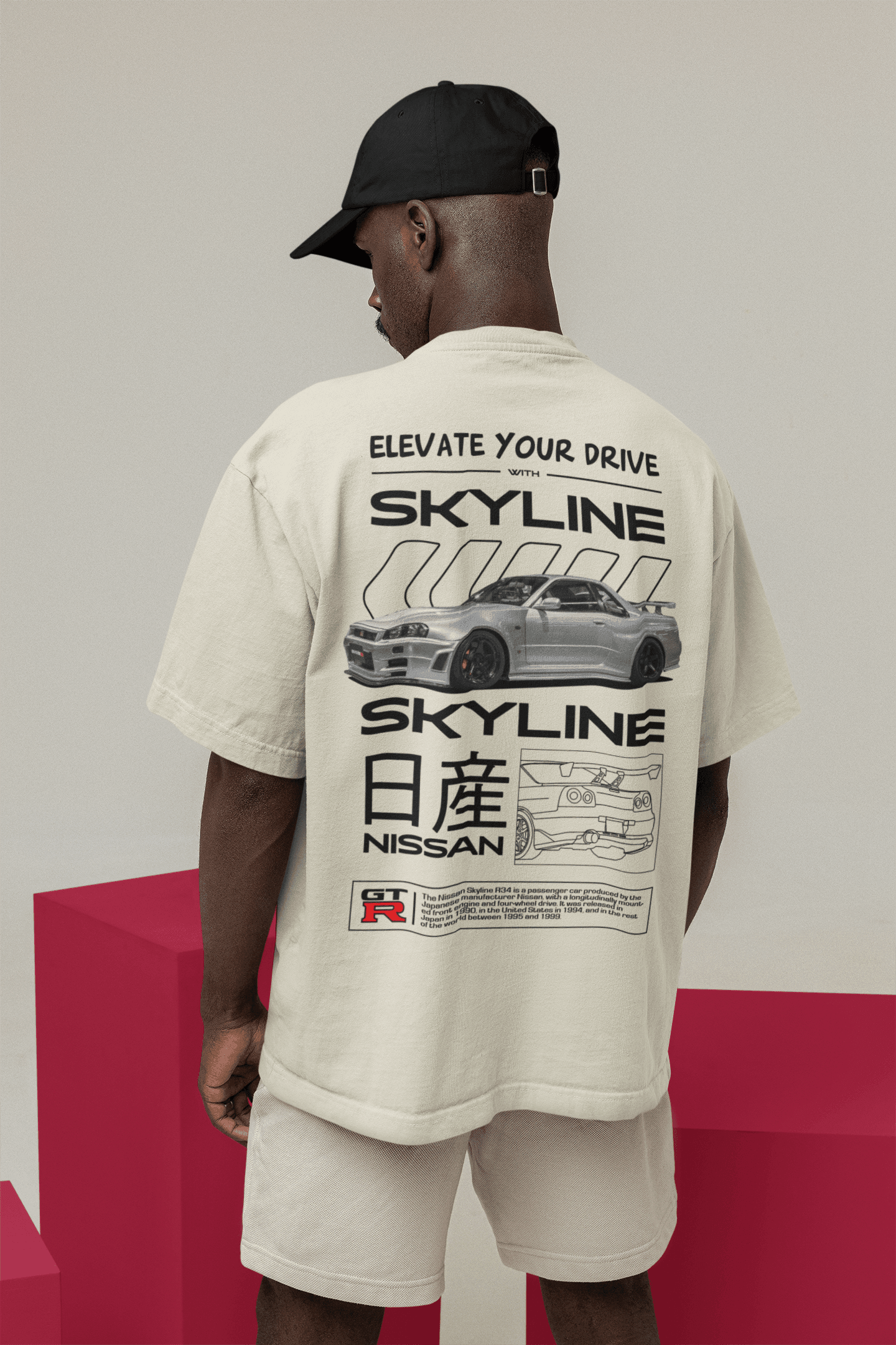 Camiseta Oversized Nissan Skyline - GTSO8