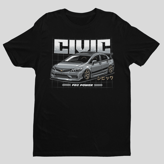 Camiseta Honda Civic FD2 Power - GTS19