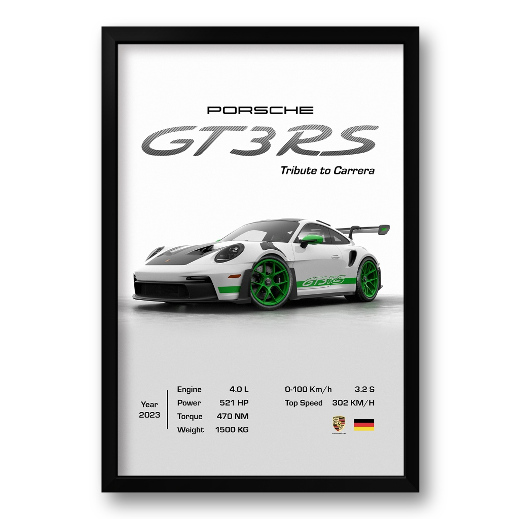 Quadro Porsche 911 GT3 RS Tribute RS 40x60cm