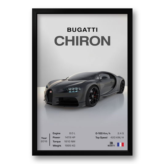 Quadro Bugatti Chiron - 40x60cm