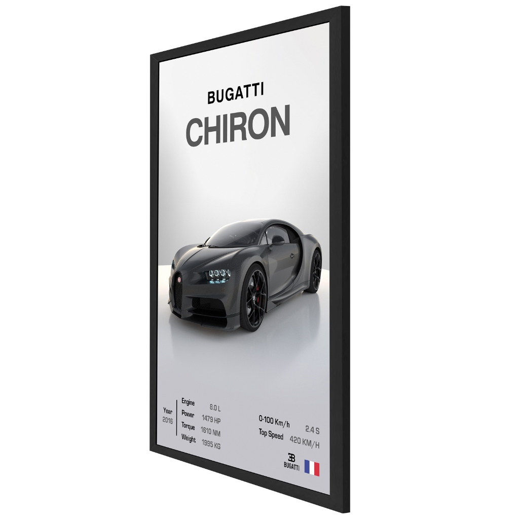 Quadro Bugatti Chiron - 40x60cm