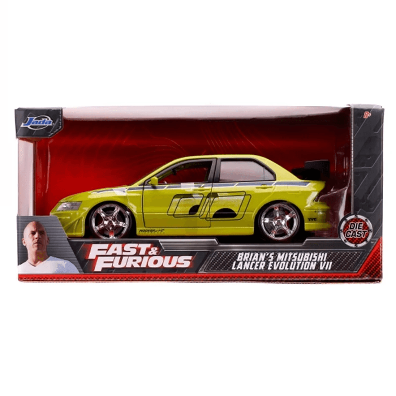 Miniatura  Mitsubishi Lancer Evolution 7 Brian O'Conner 2002 1:24 - Velozes e Furiosos 2