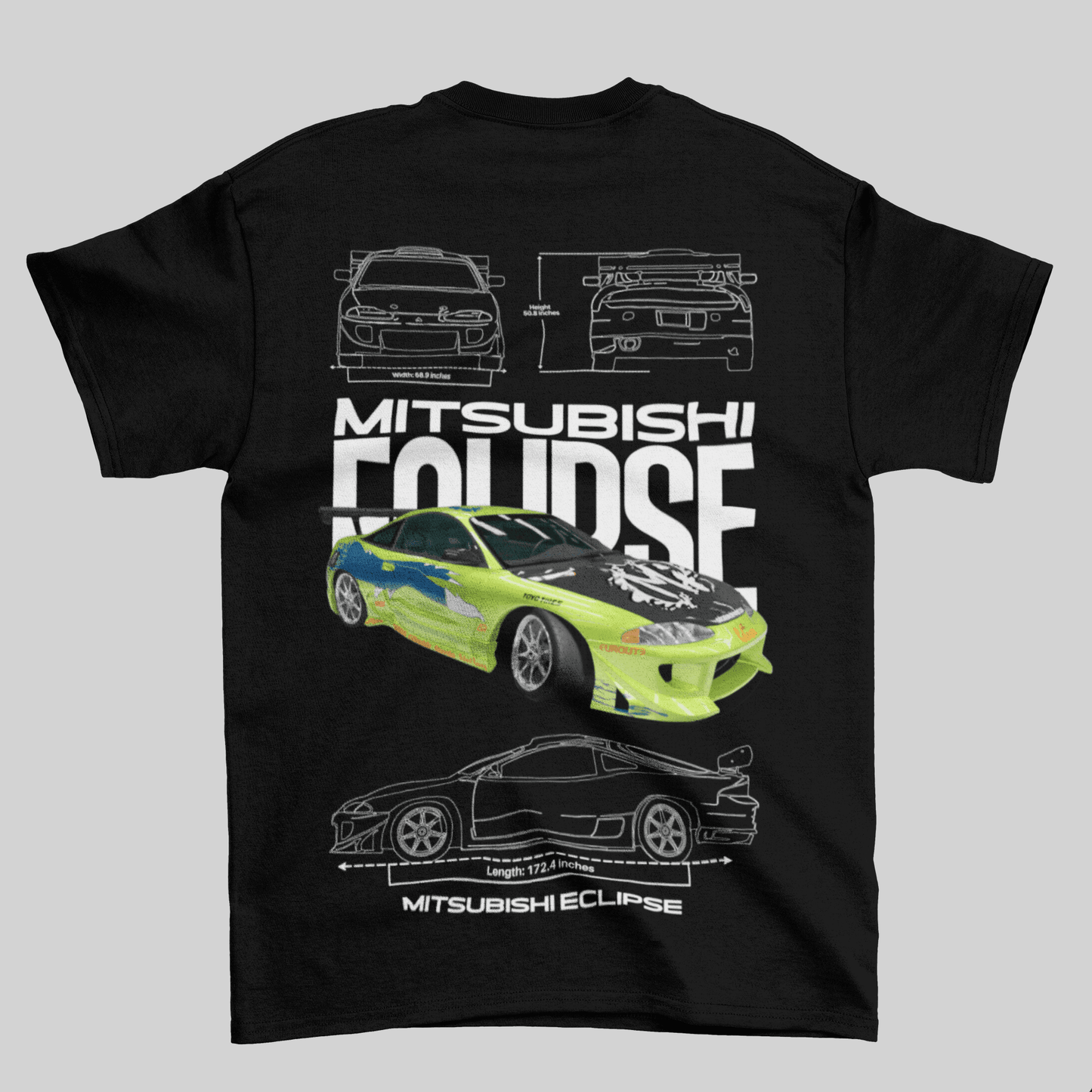 Camiseta do Brian + Mitsubishi Eclipse Velozes e Furiosos