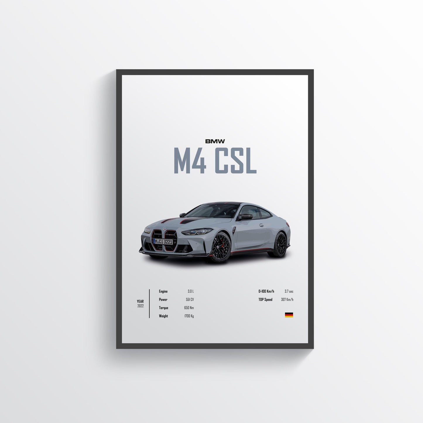 Quadro Decorativo Automotivo  - BMW M4 CSL