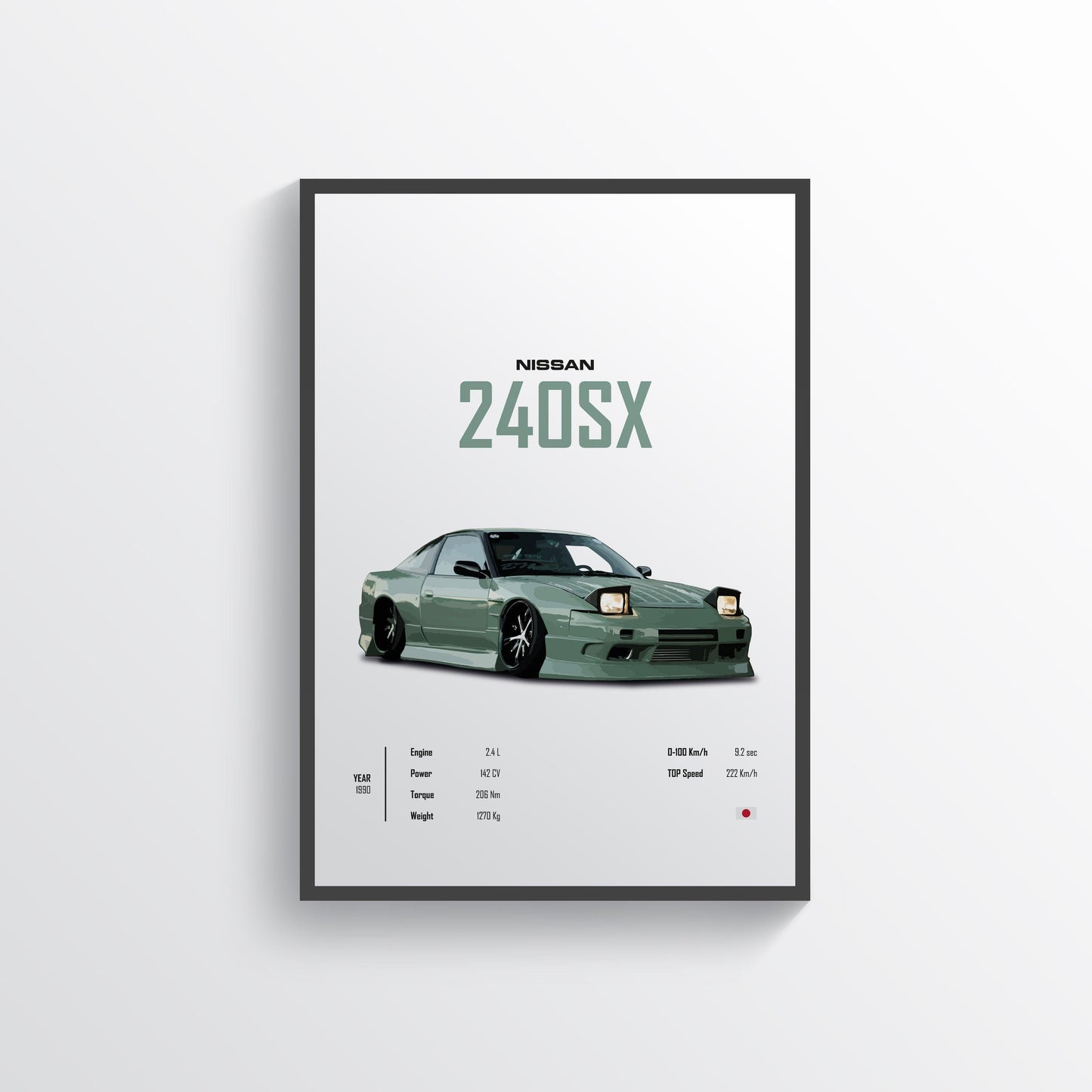 Quadro Decorativo Automotivo  - Nissan 240SX