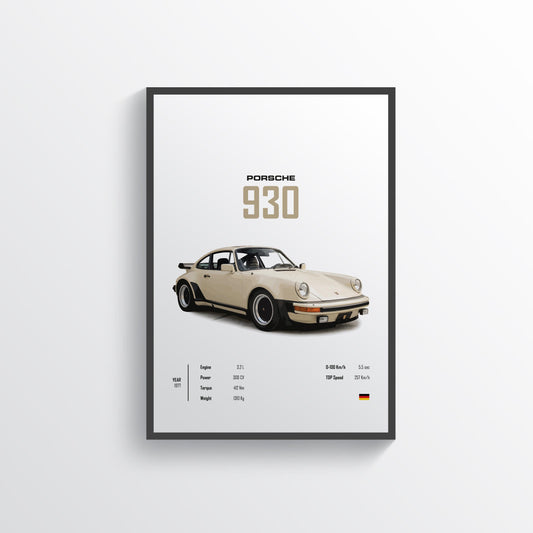 Quadro Decorativo Automotivo  - Porsche 930