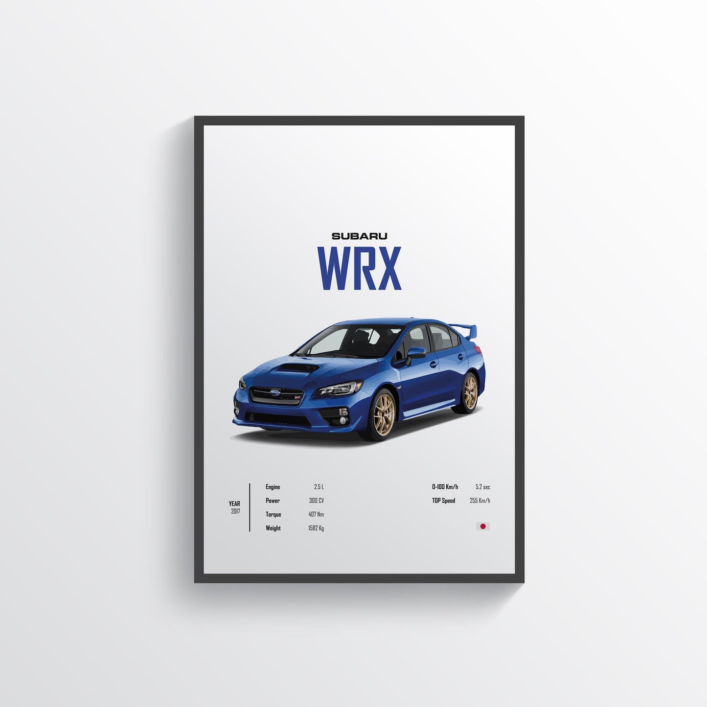 Quadro Decorativo Automotivo  - Subaru WRX