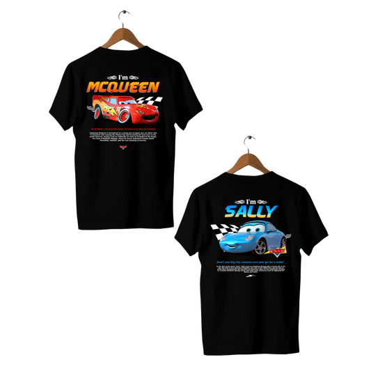 Camiseta I´m Mcqueen e I´m Sally Casal