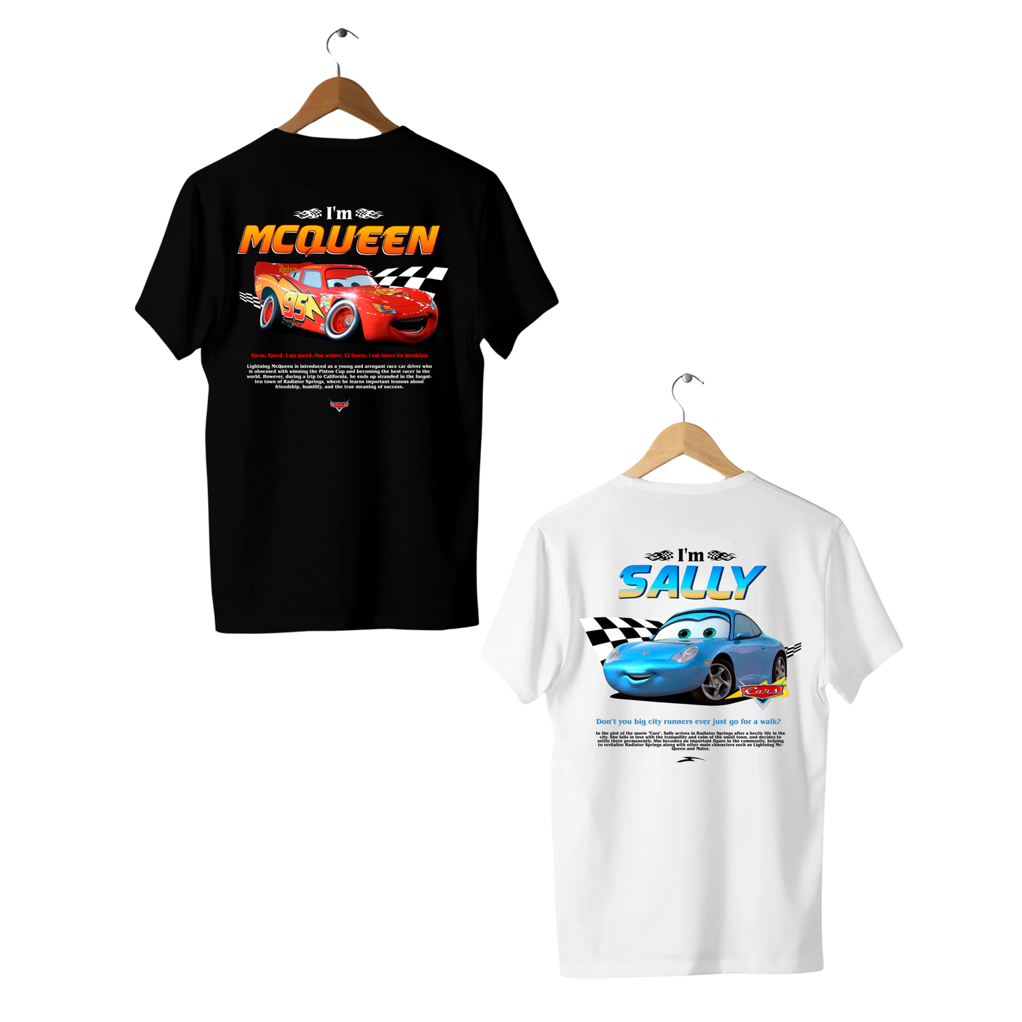 Camiseta I´m Mcqueen e I´m Sally Casal