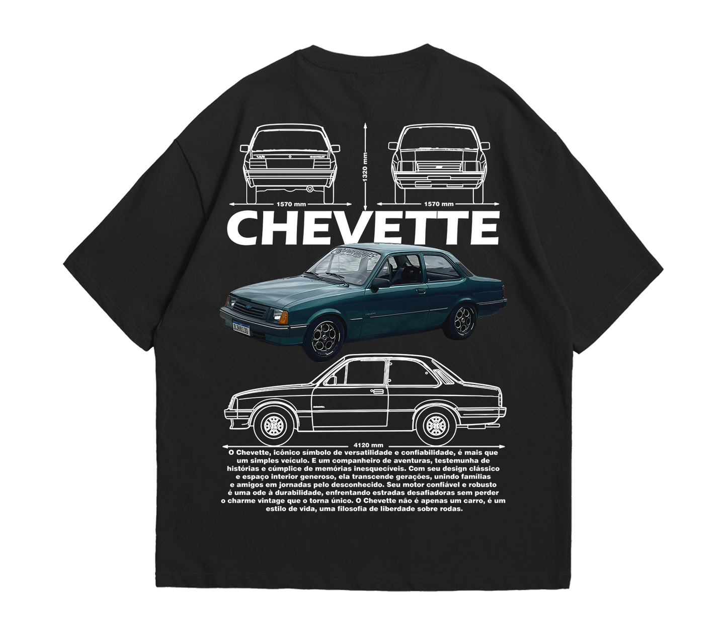 Camiseta Oversized Chevette Turbo